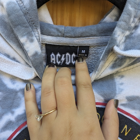 AC/DC Cropped Dyed Sweatshirt - Picture 4 of 4